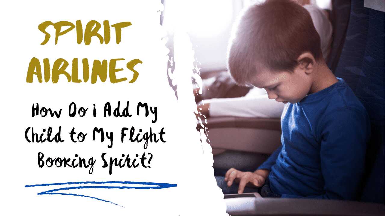 How Do I Add My Child to My Flight Booking Spirit